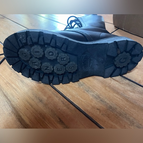 Grinders “Herald” Black Leather 14 Hole Steel Toe Boots Mens UK 5 US W 7… - Picture 11 of 16